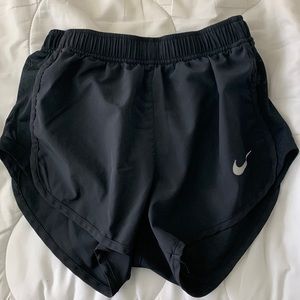 black nike running shorts